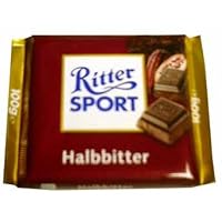 Ritter Sport Dark Bitter Chocolate, 100g