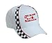 Give Blood Tease a Portuguese Water dog Adult White Racing Checker Hat / Cap