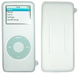 High Quality Silicone Skin Case for iPod Nano plus Lanyard/Neck Strap ~ White
