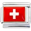 Swiss Flag Italian Charm