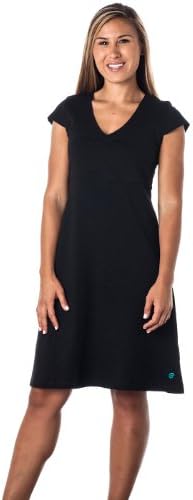 Alki'i V-Neck double fabric bodice with A-line Drape Silvia Dress