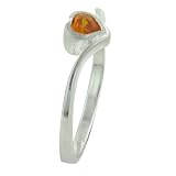 Pugster Size 8 Heart Cz Topaz Ring Gift Sterling Silver Jewelry Fashion