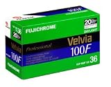 Fujifilm Fujichrome Velvia RVP 100 Color Slide Film ISO 100, 35mm Size, 36 Exposure, RVP100-36, 20 Pack, U.S.A, Transparency.