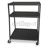 Dakota Designs 1DNP2 Audio-Visual Cart, Open Sides, 3 Shelves