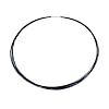 Women's Stainless Steel Black Colored Cable Wire Chain Necklace, 16"