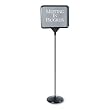 Quartet 3655 Sign(ware) Pedestal Sign, 1 Blank & 12 Preprinted 14w x 11h Signs, 52" High