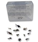Umpqua Gold Bead Nymph Fly Selection, 12 Flies