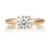 Serafina's Engagement Ring - Rose Gold Plated - Round Cut CZ 925 Sterling Silver, 1.25 Carat