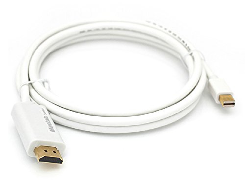 MacLab. Thunderbolt ( Mini DisplayPort ) - HDMI 変換 ケーブル 1.8 m 1080p - ビデオ、オーディオ、マルチディスプレイ、ミラーリングモード対応【相性保証付き】