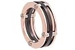 Black and IP Rose Gold Titanium Ring