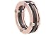 Black and IP Rose Gold Titanium Ring