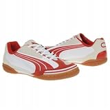PUMA Men's v5.10 Sala Soccer Shoe,White/Puma Red,10 D