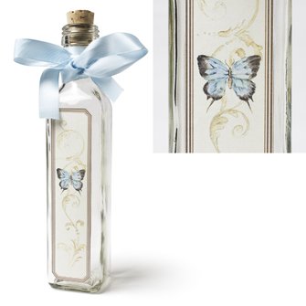 Butterfly Tall - 8.5" High Decorated Small Apothecary Jar Picture