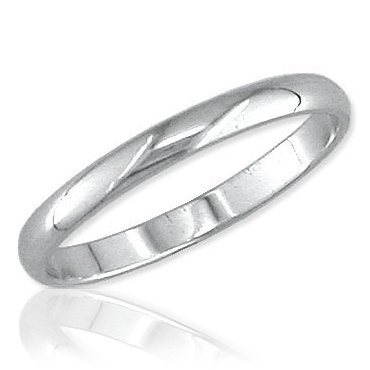 14K White Gold Ladies Band 2mm