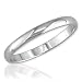 Polished 10k White Gold 2mm Band, Size 6