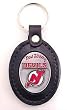 New Jersey Devils Large Leather & Pewter Team Key Fob - NHL Hockey Fan Shop Sports Team Merchandise