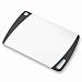 KitchenAid 12-by-18-Inch White Poly Cutting Board with Black Santoprene Corners
