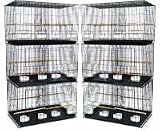 Brand New Lot of SIX Aviary Breeding Bird Cage Cages 24x16x16BLACK