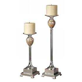 PEARL, CANDLEHOLDERS, SET 2 by Carolyn Kinder