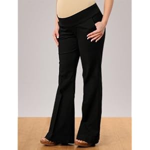 Buy A Pea in the Pod Collection: Fold Over Belly Linen Fit And Flare Maternity Pants by A Pea in the Pod