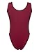 Blooming Jelly Women's Stretch Lace up Tank Leotard Bodysuit Jumpsuit (S, Wine Red)
