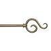 Kenney Scroll Hook 5/8” Standard Decorative Window Curtain Rod, 48-84