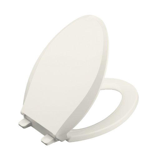 KOHLER Elongated Biscuit Slow-Close Toilet Seat 4636-96