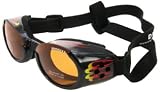DOGGLES ILS Sunglasses - Protection from UV Rays for Your Dog - Shatterproof and Antifog - Black Frame/Orange Lens - Large