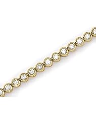 14K Yellow Gold Diamond Bezel Bracelet