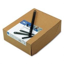 GBC(R) CombBind 19-Ring Plastic Binding Combs, 5 8in., 125-Sheet Capacity, Black, Box Of... by Quartet