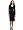 Evan Picone Women's Tonal Jacquard Skirt Suit, Black, 8