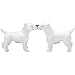 Westland Giftware Mwah Magnetic Miniature Bull Terriers Salt and Pepper Shaker Set, 2-3/4-Inch