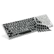 LogicKeyboard Apple Mac Ultra Thin Black Keyboard LogicSkin Cover with White Jumbo Print - LK-LPRNTWB-M89-US1