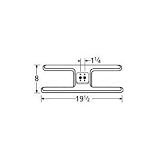 MCM 10602 Stainless Steel H Twin, Centered, 1.25 Inch Offset Burner Head