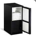 U-Line 2000 Series BI2115B-00 15 Ice Maker 25 Lbs. Storage and Production, No Drain Required Black