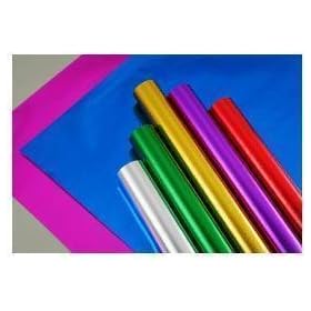 Metallic Foil Birthday/Party/Christmas Gift Wrap 50cm x 70cm - 25 Sheets - Cerise