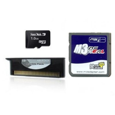 M3 DS Real - SAKURA aktuelle Version - Rumble Pack - 1GB Sandisk Micro SD Speicherkarte - Bundlepack für DS / Lite