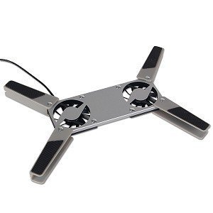 Black Mini Portable Folding Notebook Latpop Cooler Pad w/2 60mm
