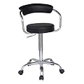 SixBros. Rollhocker Arbeitshocker Hocker Schwarz - M-95026-B