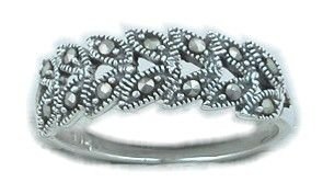 Silverflake -Marcasite Ring(sizes 5,6,7,8,9,10 available)