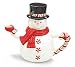 Adorable Peppermint Snowman Teapot For Christmas and Holiday Teas