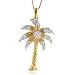 14K Gold Diamond Palm Tree Pendant with FREE Chain