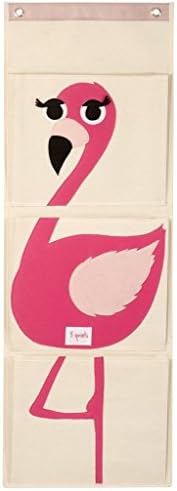 3 Sprouts Wall Organizer, Flamingo