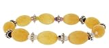 Melon Style Bracelet - Yellow Jade