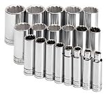 Review Sk Hand Tool Corp  / 1/2 In Drive 12 Pt Deep Fractional Socket Set - 19 Piece