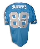 Charlie Sanders Signed Detroit Lions Blue Throwback Jersey - HOF 07