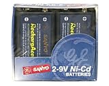 9V-2 Ni-Cd Rechargeable Battery 2-Pack - On Special!!!