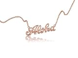 ハワイアンジュエリーHawaiian Aloha Silver Necklace Pink