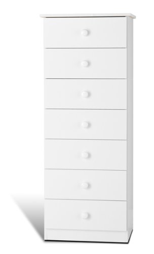 Edenvale White 7 Drawer Tall Chest