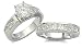 Brilliant Cubic Zirconia Engagement and Wedding Rings